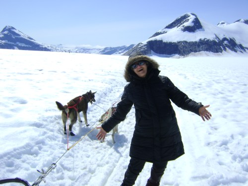 Sou eu no Alasca vivenciando um glacial